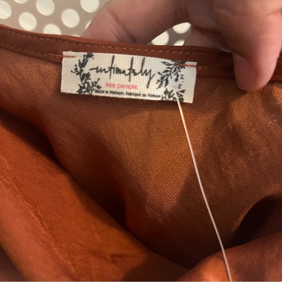 Free People Intimately Day to Night Midi Slip Dress Size Medium in Cinnabar NWT - Picture 8 of 13